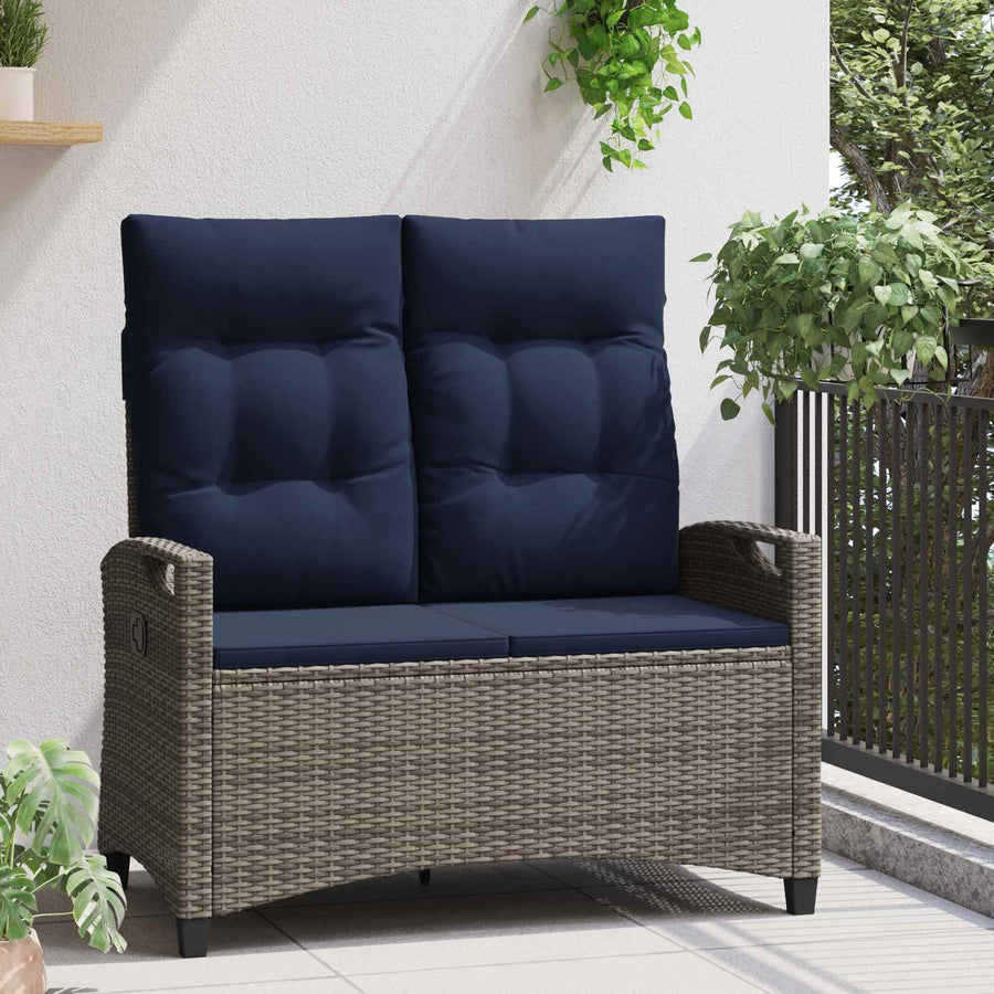 Tuinbank met kussen 105 x 60 x 112 cm staal