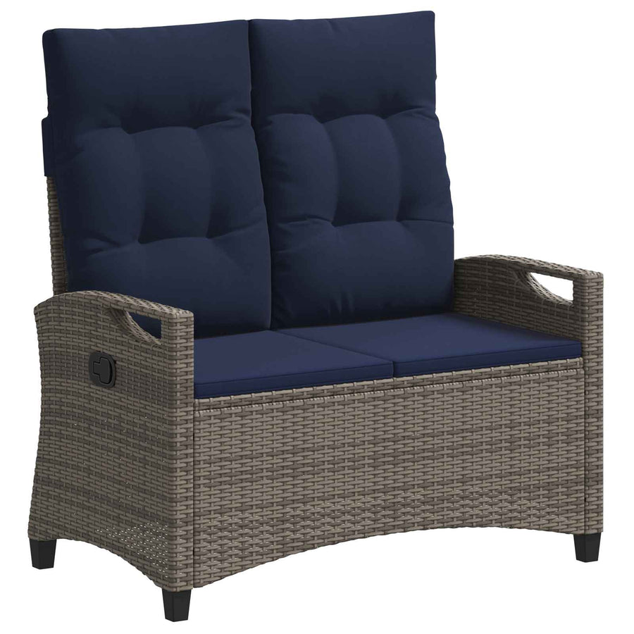 Tuinbank met kussen 105 x 60 x 112 cm staal