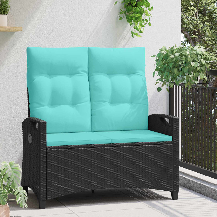 Tuinbank met kussen 105 x 60 x 112 cm staal