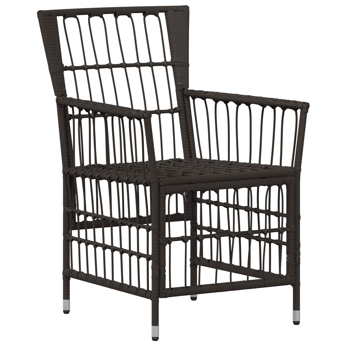 Tuinstoelen 2 st Zwart PE rattan, Staal en Polyester Stof
