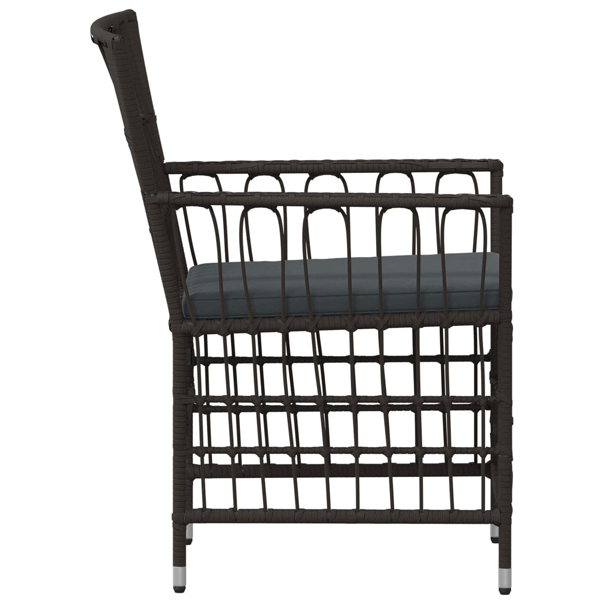 Tuinstoelen 2 st Zwart PE rattan, Staal en Polyester Stof