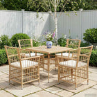 Tuinstoelen 4 st PE rotan naturel