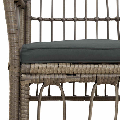 Tuinstoelen 4 st Grijs poly rattan