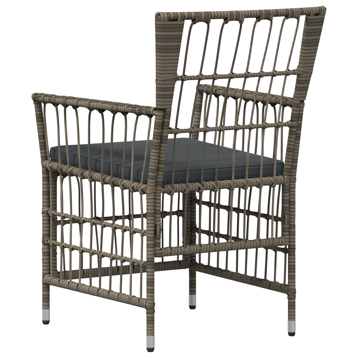Tuinstoelen 4 st Grijs poly rattan