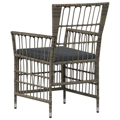 Tuinstoelen 4 st Grijs poly rattan