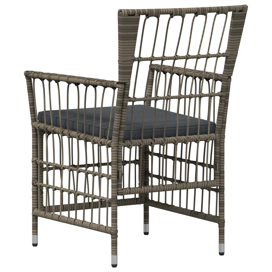 Tuinstoelen 4 st Grijs poly rattan