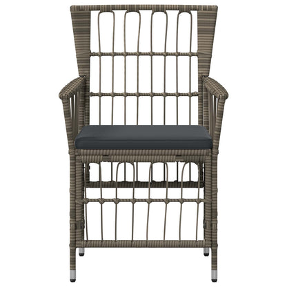 Tuinstoelen 4 st Grijs poly rattan