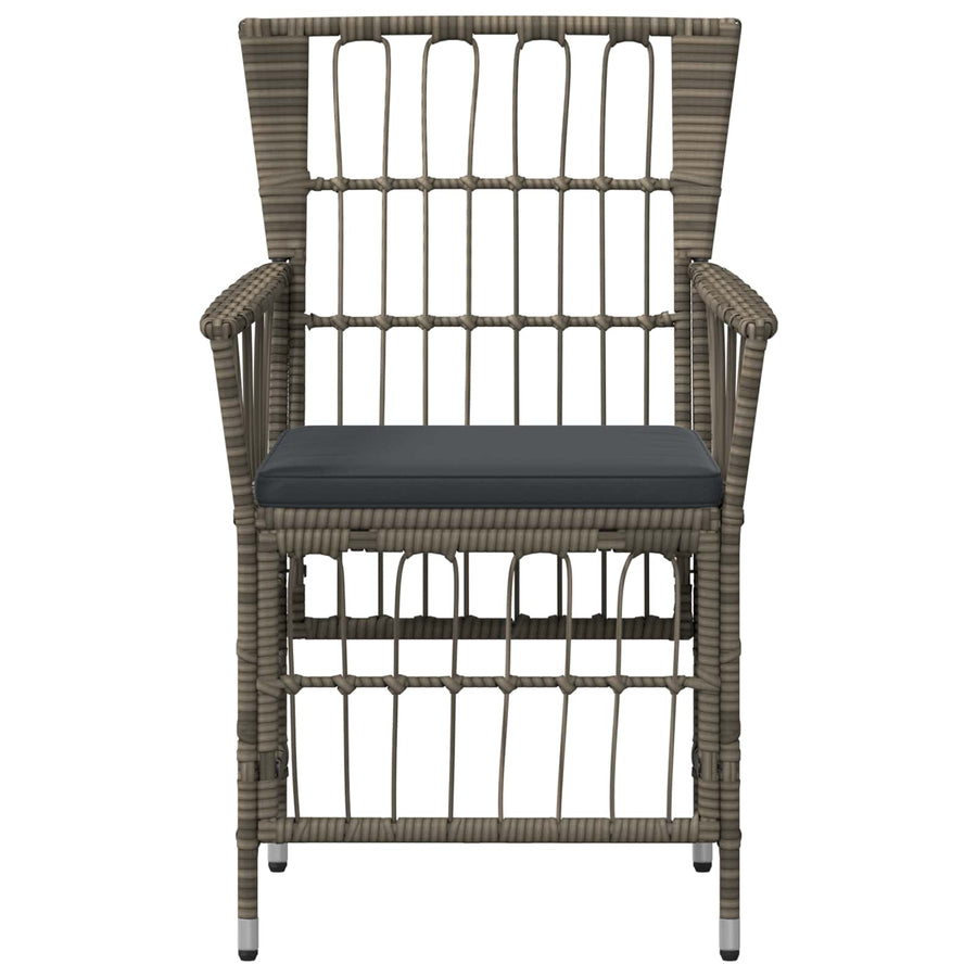 Tuinstoelen 4 st Grijs poly rattan