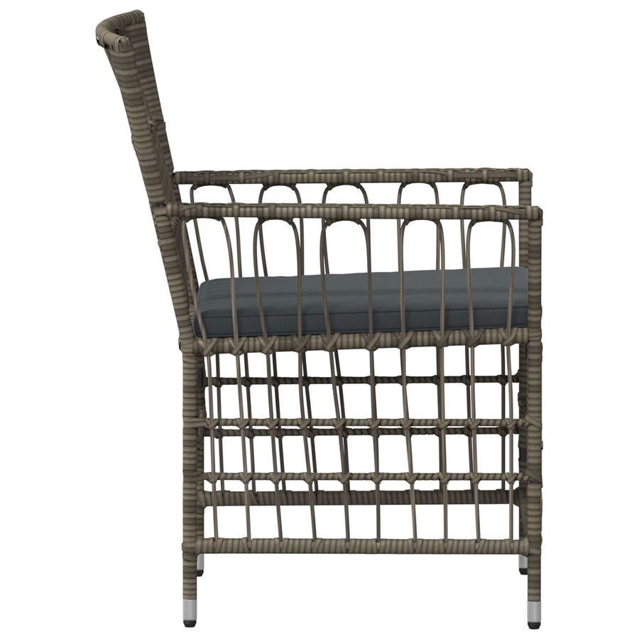 Tuinstoelen 4 st Grijs poly rattan