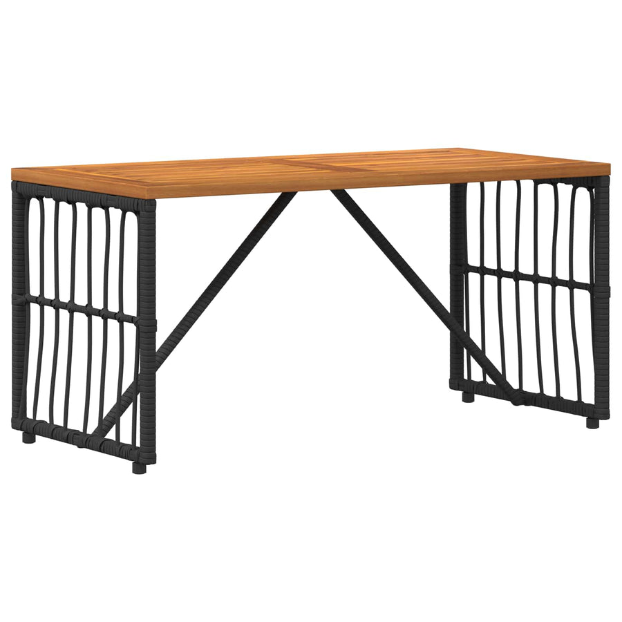 Buitenmeubelset 4 pcs Zwart en Donkergrijs Staal en Poly Rattan