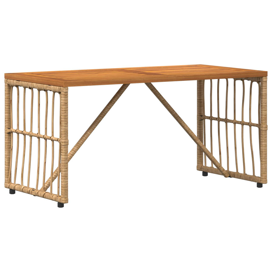 Buitenmeubelset met kussen 4 pcs Natuurlijk en Crème Wit