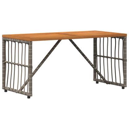 Buitenmeubelset 4 pcs Grijs en Donkergrijs Staal en Poly Rattan