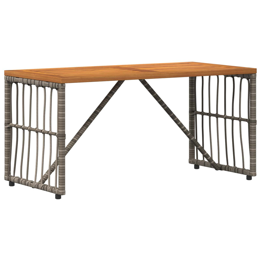 Buitenmeubelset 4 pcs Grijs en Donkergrijs Staal en Poly Rattan