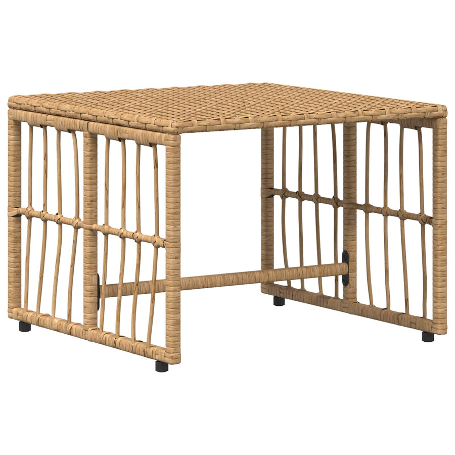 Buitenmeubelset met kussen 5 pcs Natuurlijk en Crème Wit