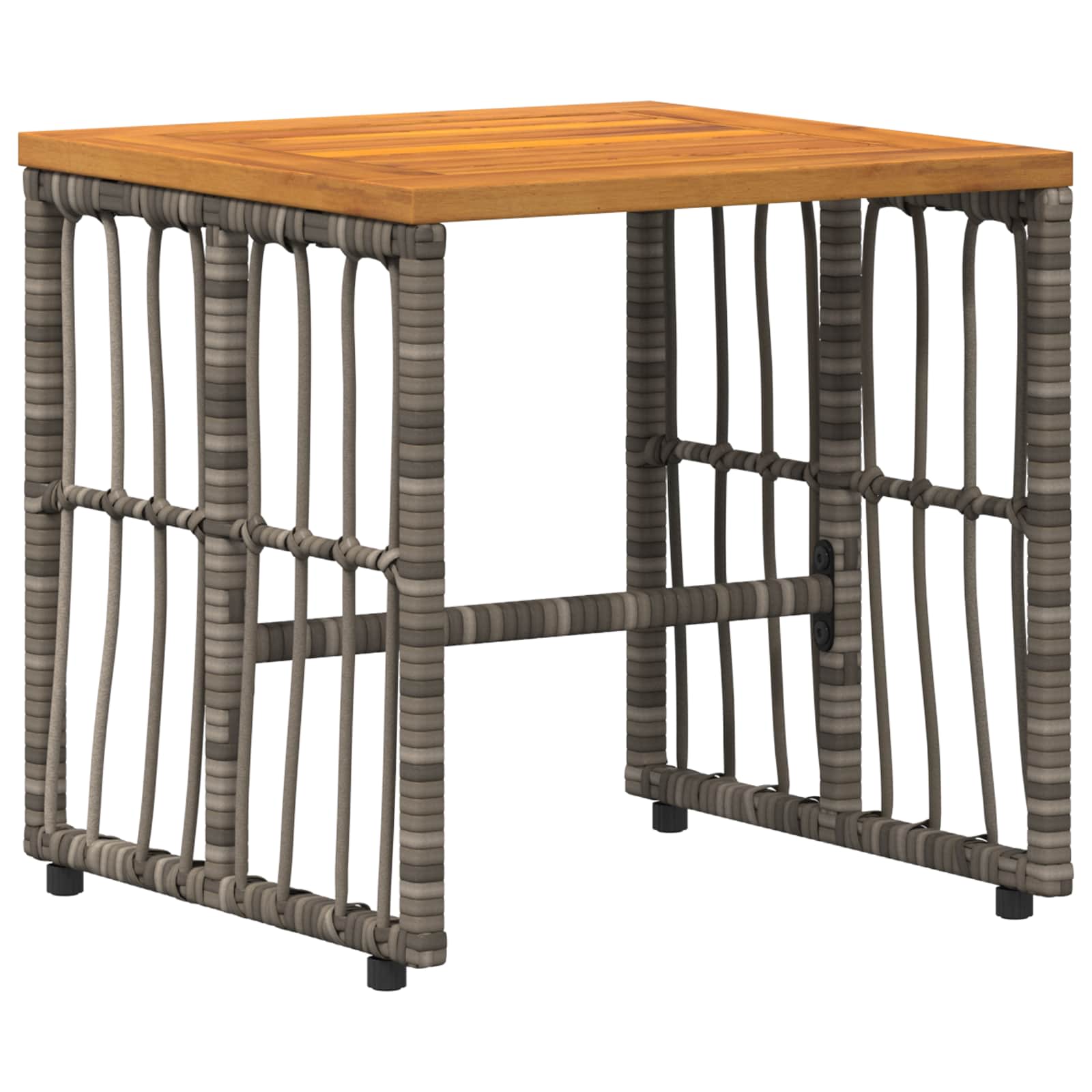 Buitenmeubelset 5 pcs Grijs en Donkergrijs Staal en Poly Rattan
