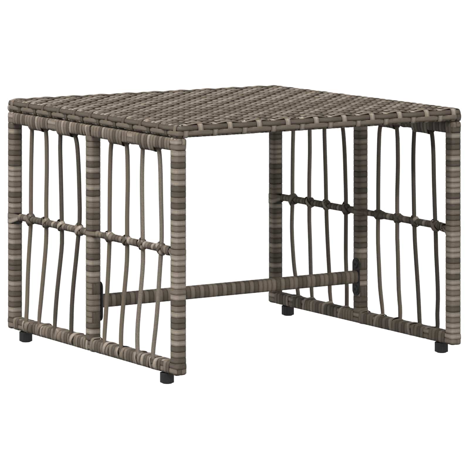 Buitenmeubelset 5 pcs Grijs en Donkergrijs Staal en Poly Rattan