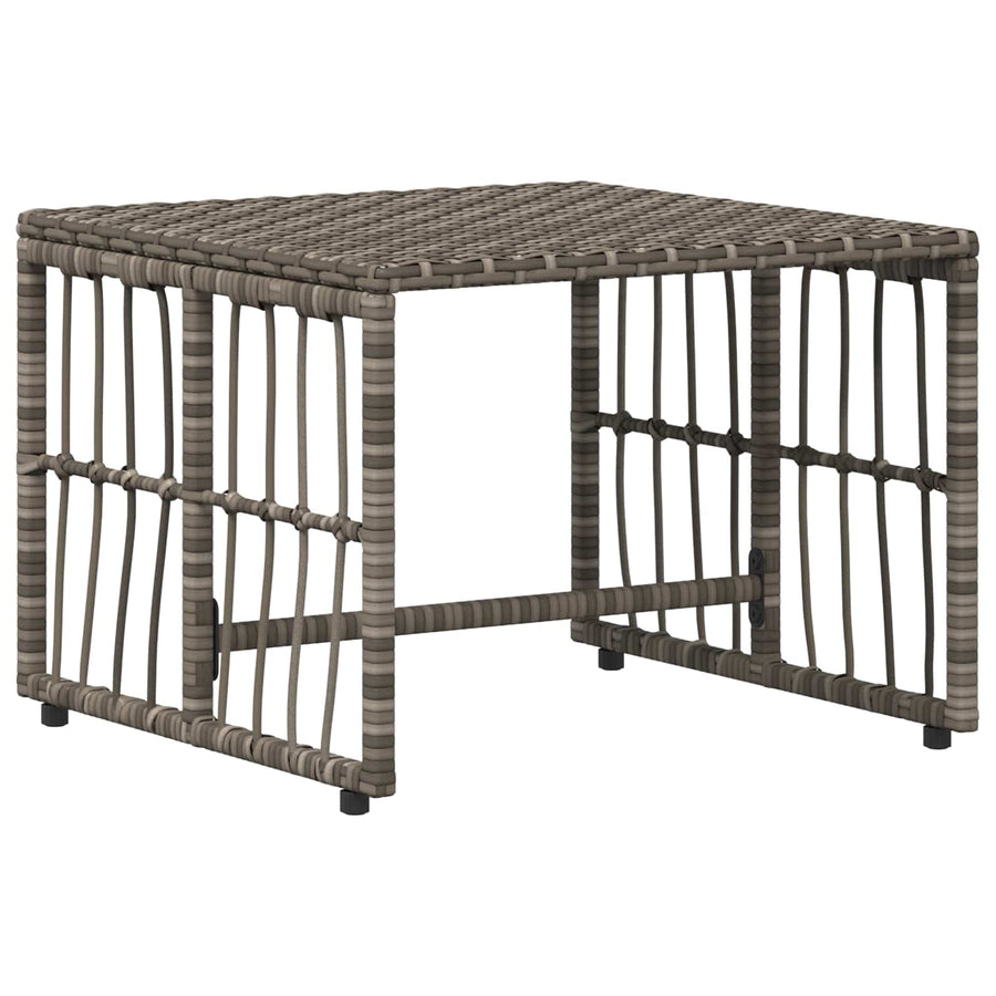 Buitenmeubelset 5 pcs Grijs en Donkergrijs Staal en Poly Rattan