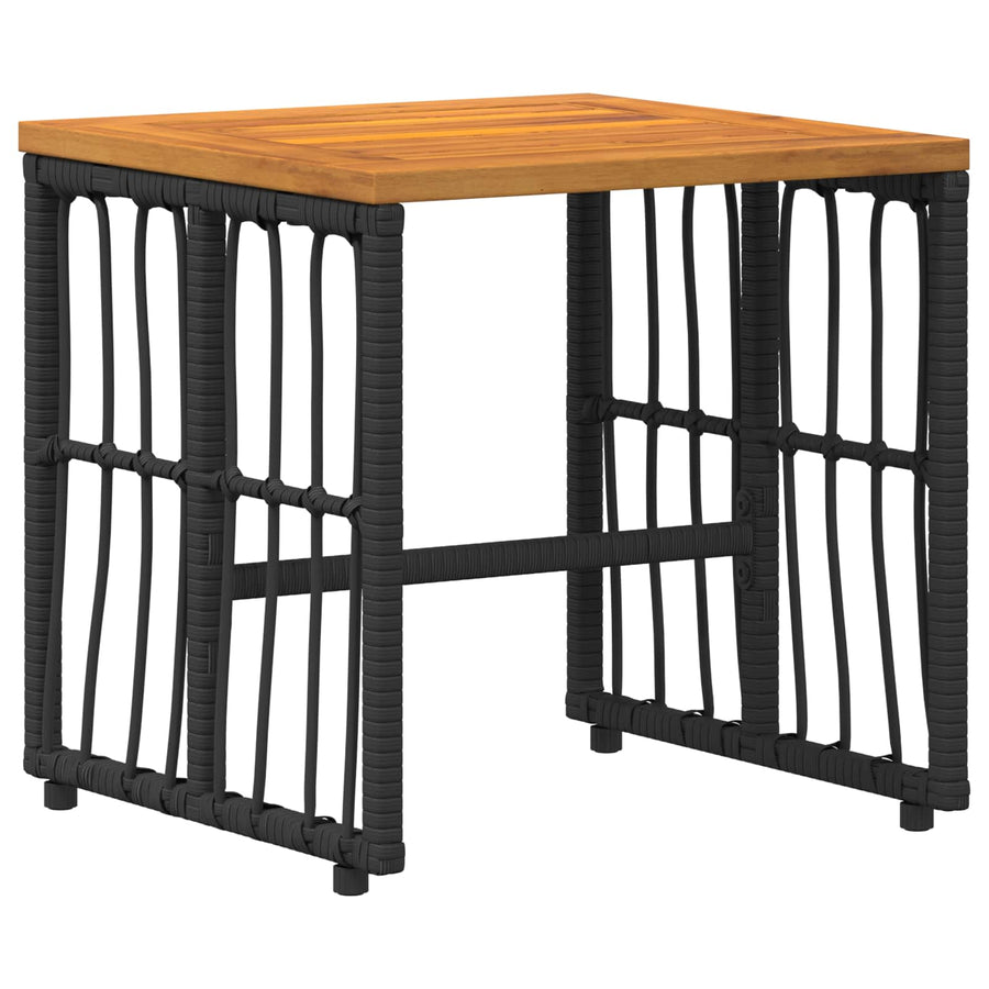Buitenmeubelset 3 pcs Zwart en Donkergrijs Staal en Poly Rattan