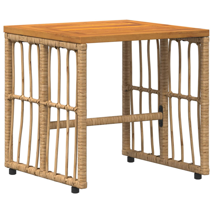 Buitenmeubelset met kussen 3 pcs Natuurlijk en Crème Wit