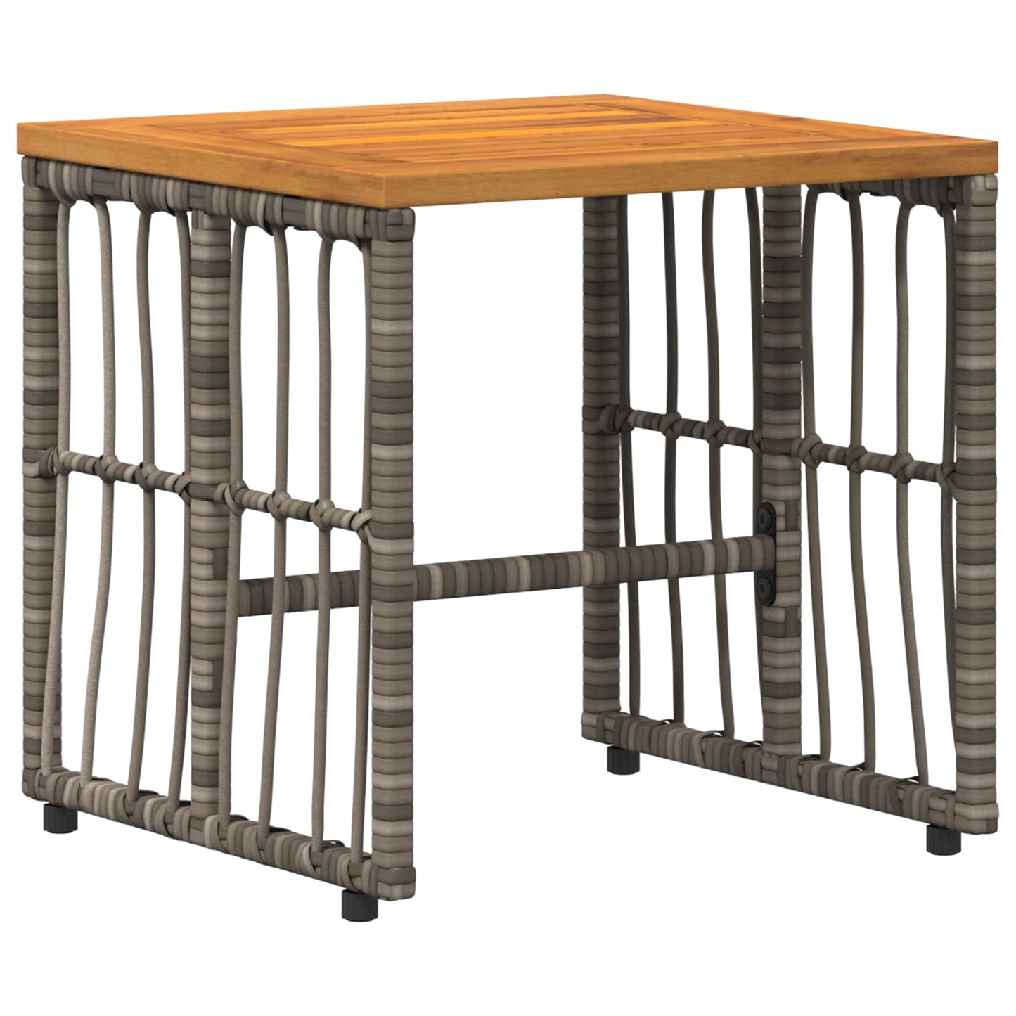 Buitenmeubelset 3 pcs Grijs en Donkergrijs Staal en Poly Rattan