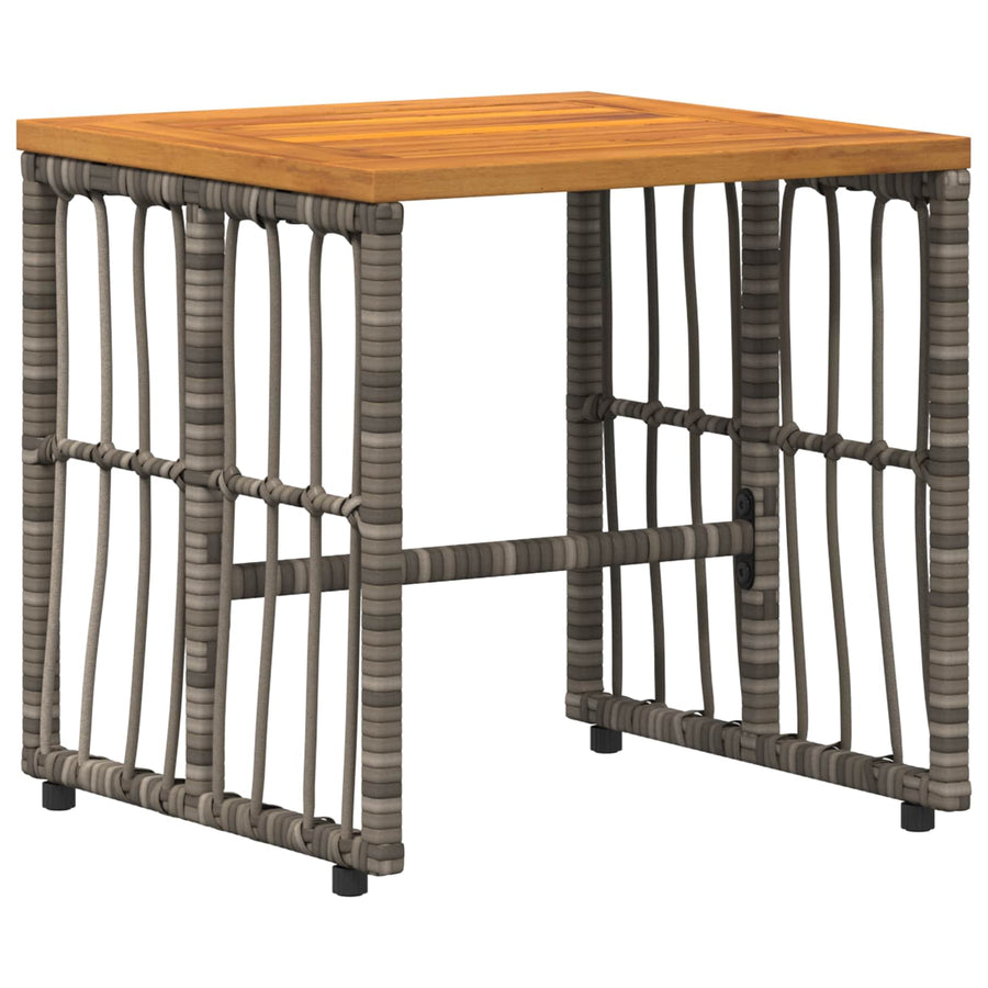 Buitenmeubelset 3 pcs Grijs en Donkergrijs Staal en Poly Rattan