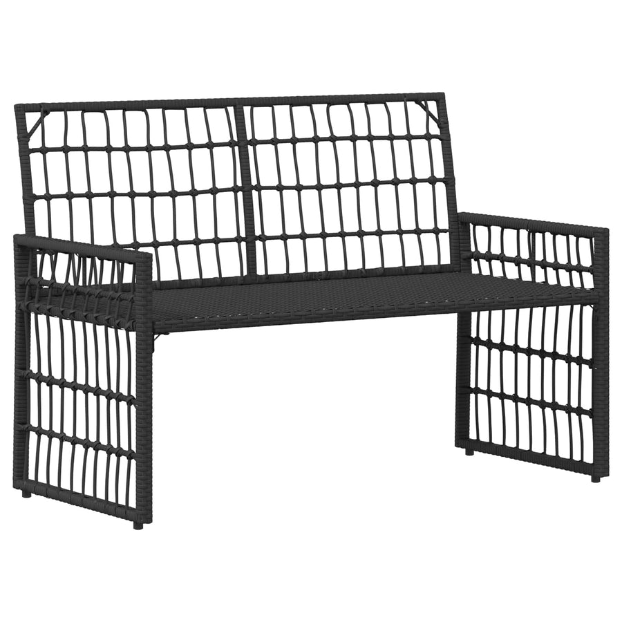 Tuinbank Effen Zwart en Donkergrijs 116 x 55 x 82 cm