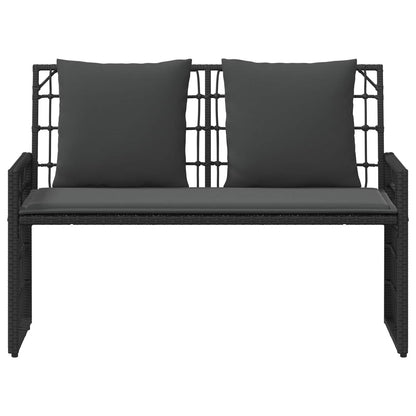 Tuinbank Effen Zwart en Donkergrijs 116 x 55 x 82 cm