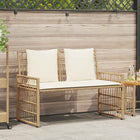 Tuinbank 116x55x82 cm poly rattan staal