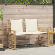 Tuinbank 116x55x82 cm poly rattan staal
