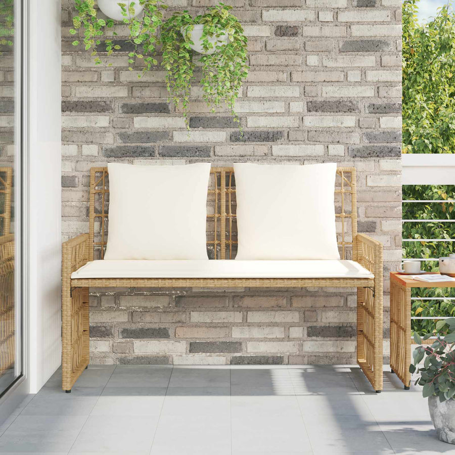 Tuinbank Effen Natuurlijk en Crème 116 x 55 x 82 cm