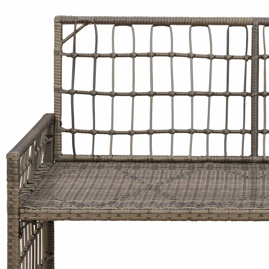 Tuinbank Effen Grijs en Donkergrijs 116 x 55 x 82 cm