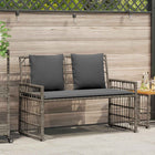 Garden Bench Solid Grey and Dark Grey 116 x 55 x 82 cm