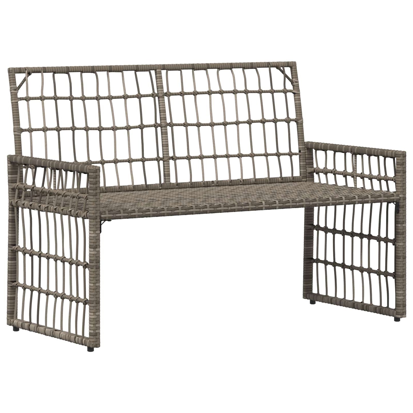 Tuinbank Effen Grijs en Donkergrijs 116 x 55 x 82 cm