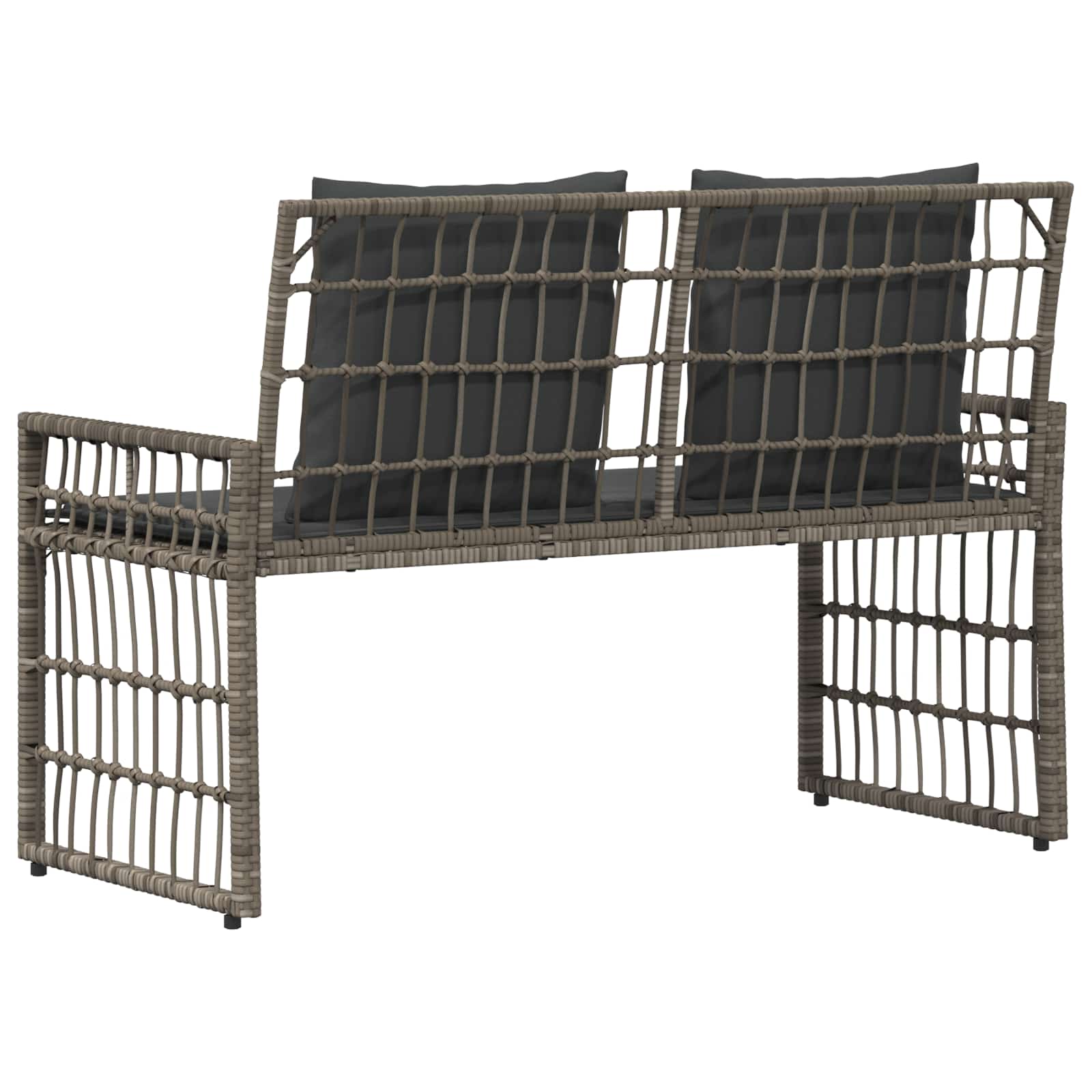 Tuinbank Effen Grijs en Donkergrijs 116 x 55 x 82 cm