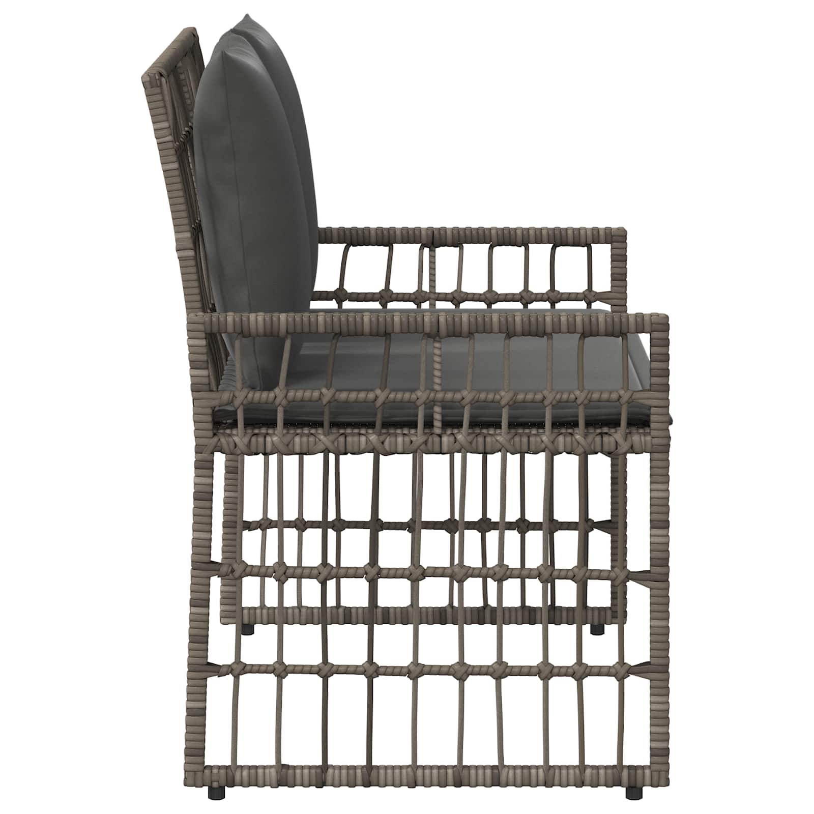 Tuinbank Effen Grijs en Donkergrijs 116 x 55 x 82 cm