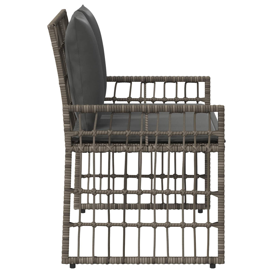 Tuinbank Effen Grijs en Donkergrijs 116 x 55 x 82 cm