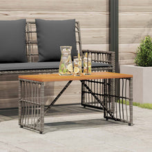 Buiten Tafel Grijs 80 x 40 x 40 cm Staal en Poly Rattan
