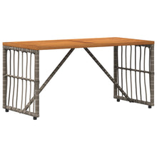 Buiten Tafel Grijs 80 x 40 x 40 cm Staal en Poly Rattan