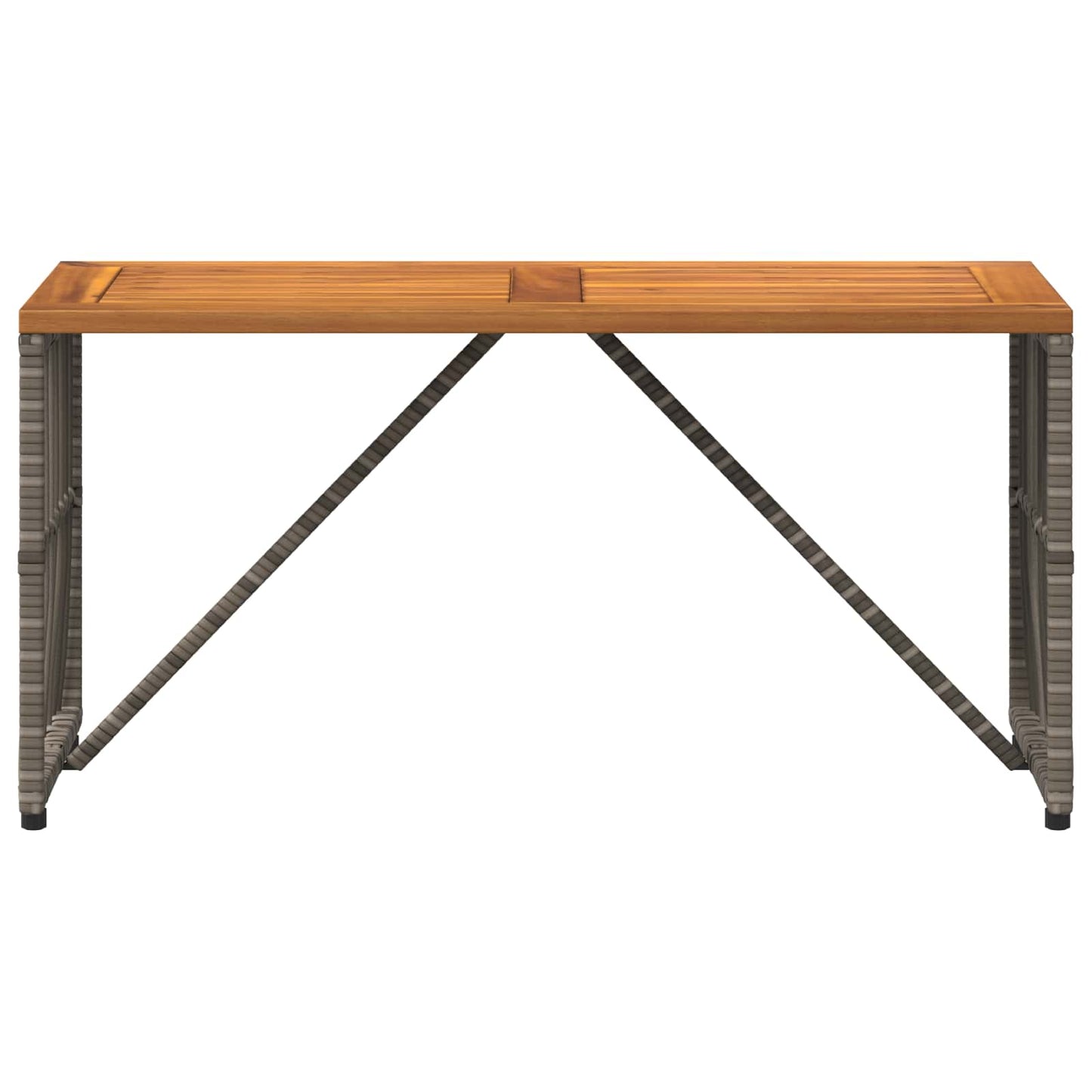 Buiten Tafel Grijs 80 x 40 x 40 cm Staal en Poly Rattan