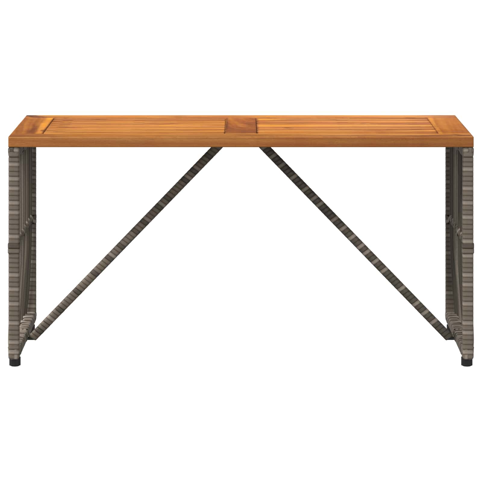 Buiten Tafel Grijs 80 x 40 x 40 cm Staal en Poly Rattan