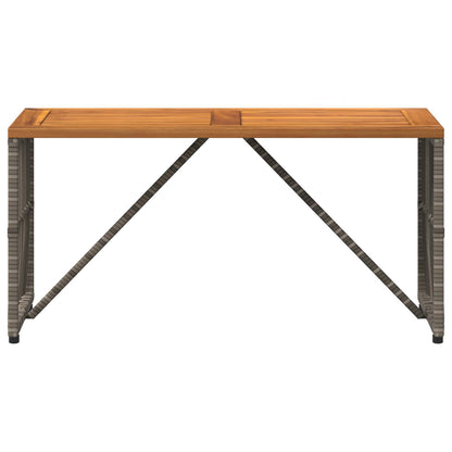 Buiten Tafel Grijs 80 x 40 x 40 cm Staal en Poly Rattan