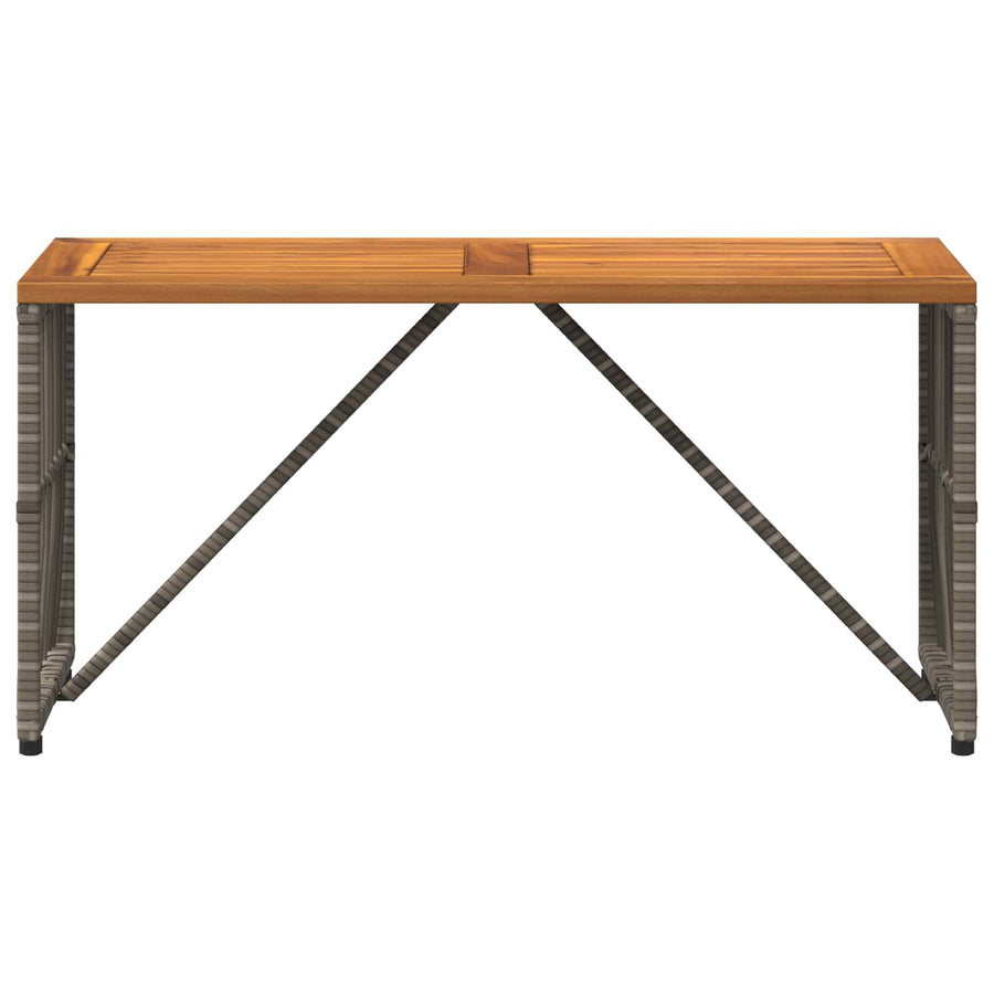 Buiten Tafel Grijs 80 x 40 x 40 cm Staal en Poly Rattan