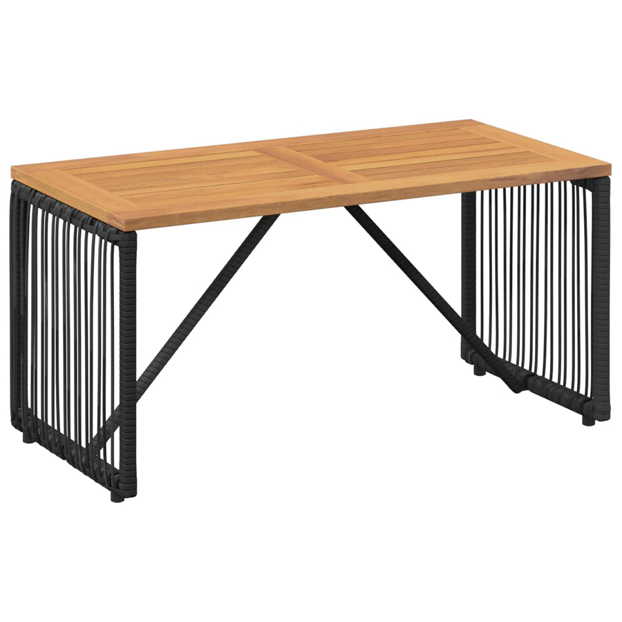 Tuinset met kussen 4 stuks Zwart en crème Wit polyrattan