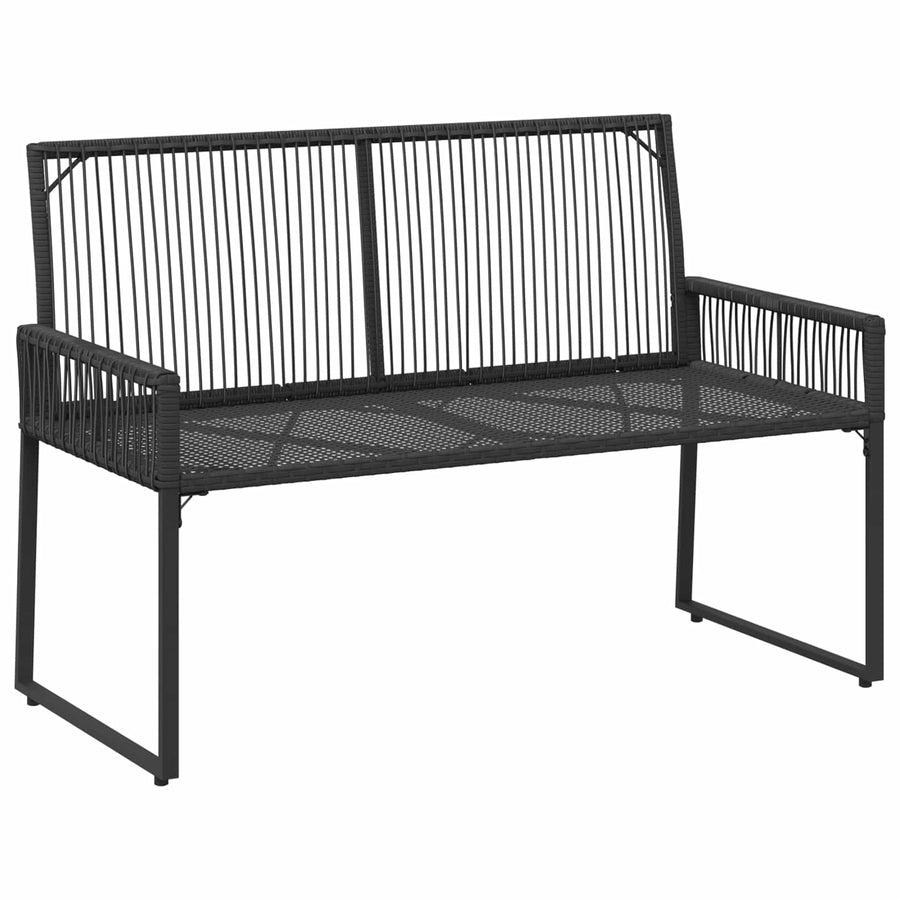 Tuinset met kussen 4 stuks Zwart en crème Wit polyrattan