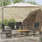 Outdoor Dining Set 9 pcs Grey and Dark Grey Poly Rattan