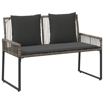 Buitenmeubelset 9 pcs Grijs en Donkergrijs poly rattan
