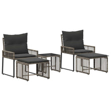 Buitenmeubelset 11 pcs Grijs en Donkergrijs poly rattan