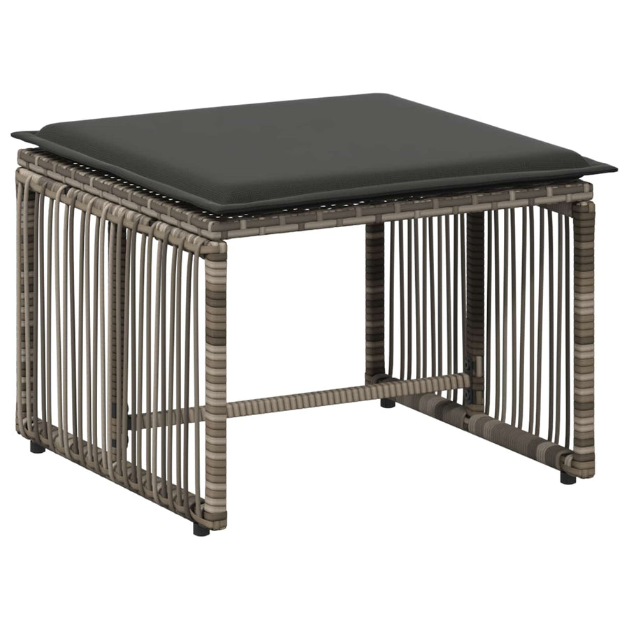 Buitenmeubelset 11 pcs Grijs en Donkergrijs poly rattan