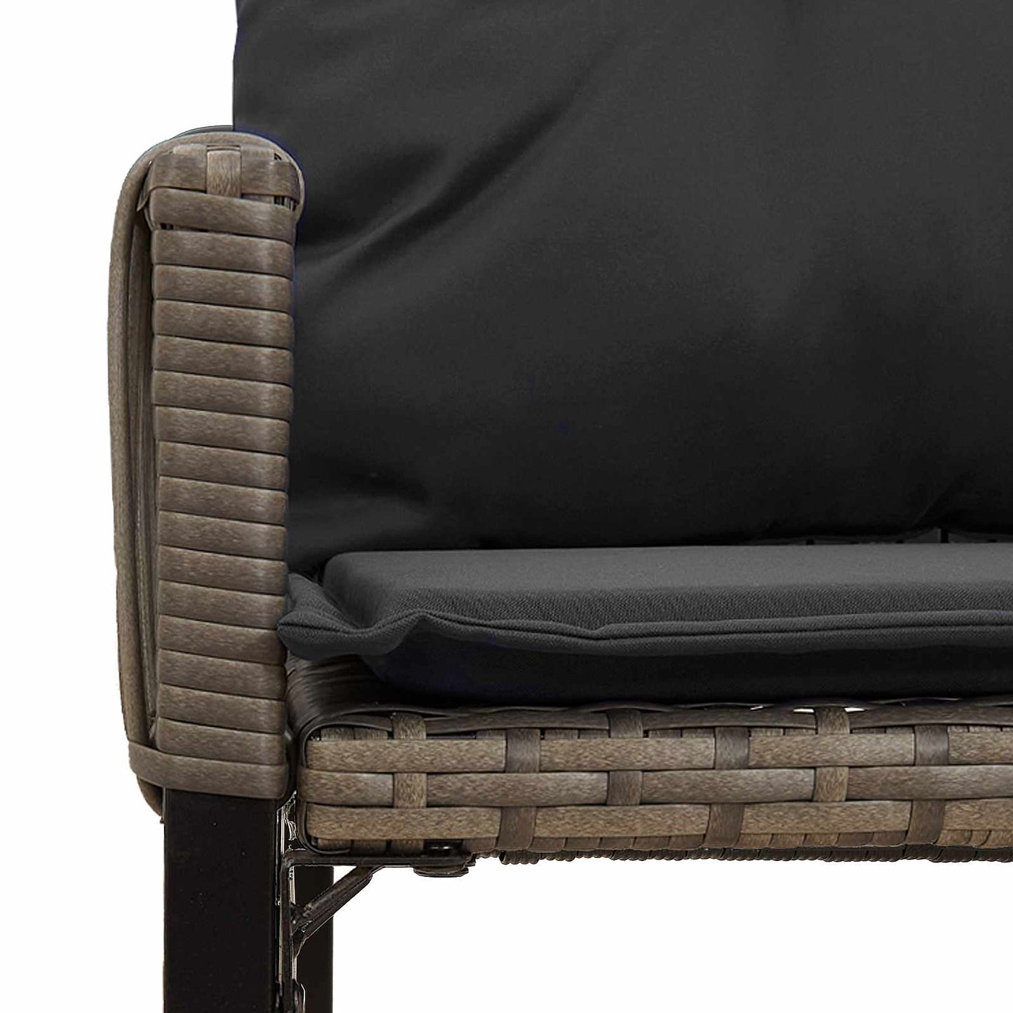 Buitenmeubelset 7 pcs Grijs en Donkergrijs poly rattan