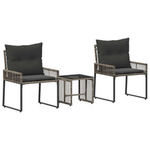 Buitenmeubelset 7 pcs Grijs en Donkergrijs poly rattan